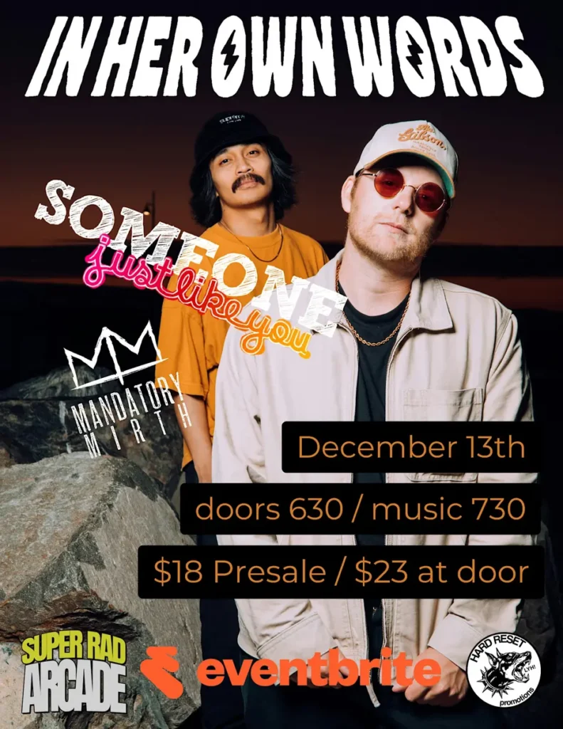 Pop-Punk Powerhouse: In Her Own Words • Rematch • Someone Just Like You • Mandatory Mirth